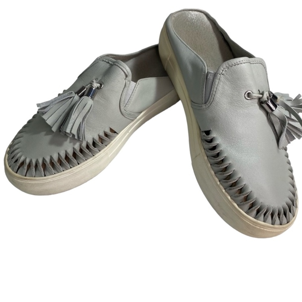 J/Slides NYC - “Andie” Leather Tassel Slide Sneakers - Size 8.5